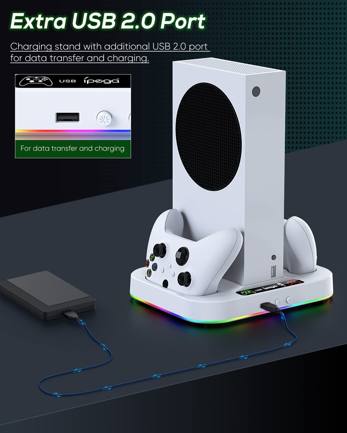RGB Cooling Charger Dock for Xbox Series