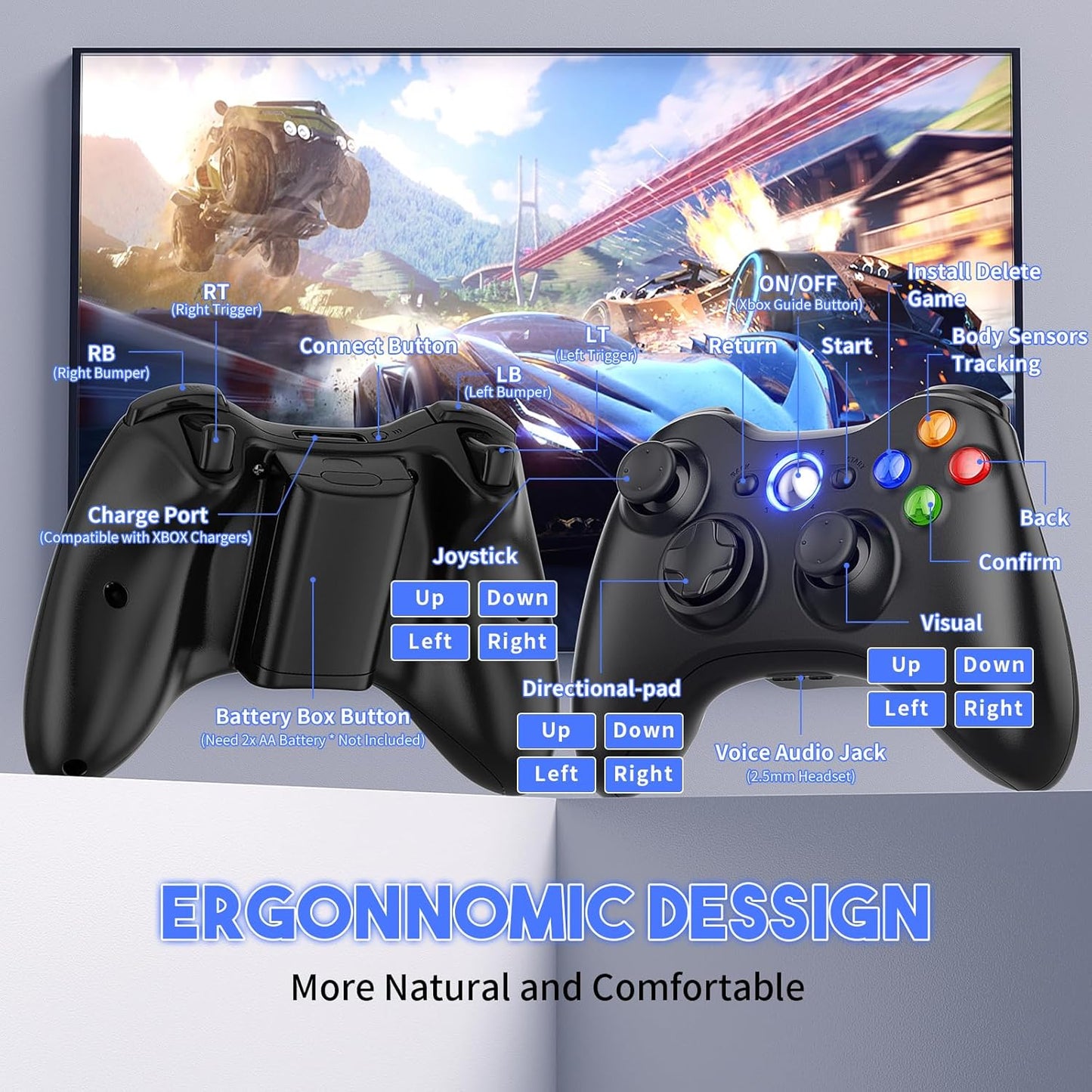 Gamrombo Wireless Xbox 360 Controller